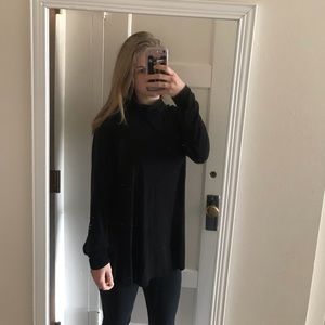 Long black turtle neck